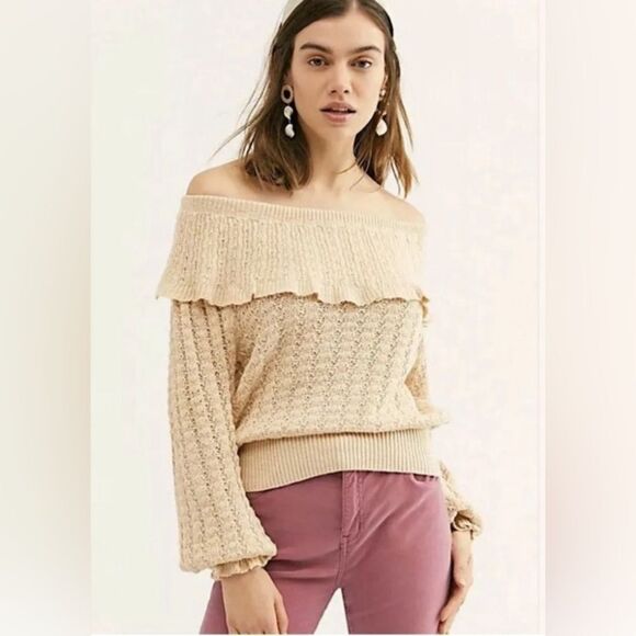Free people off the shoulder sweater size Medium - Picture 1 of 7